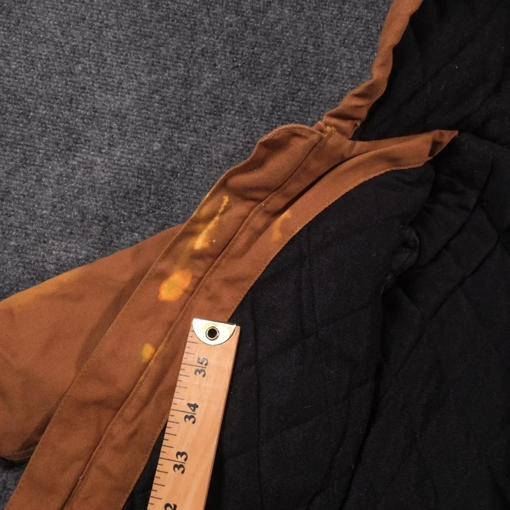 Carhartt Duck Canvas Hooded Jacket Toddler 24 Months Brown Insulated Full Zip